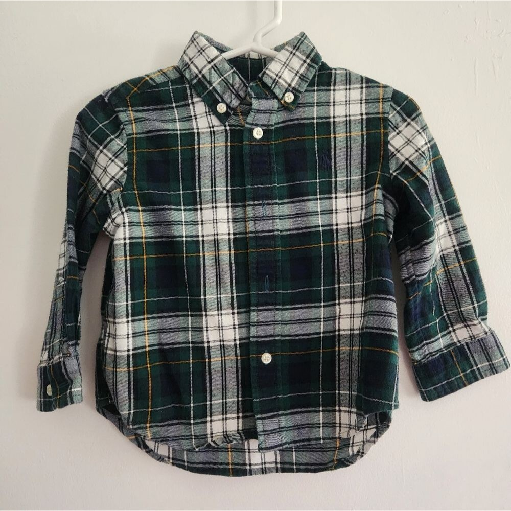 Ralph Lauren Performance Button Down Flannel Size 18 Months